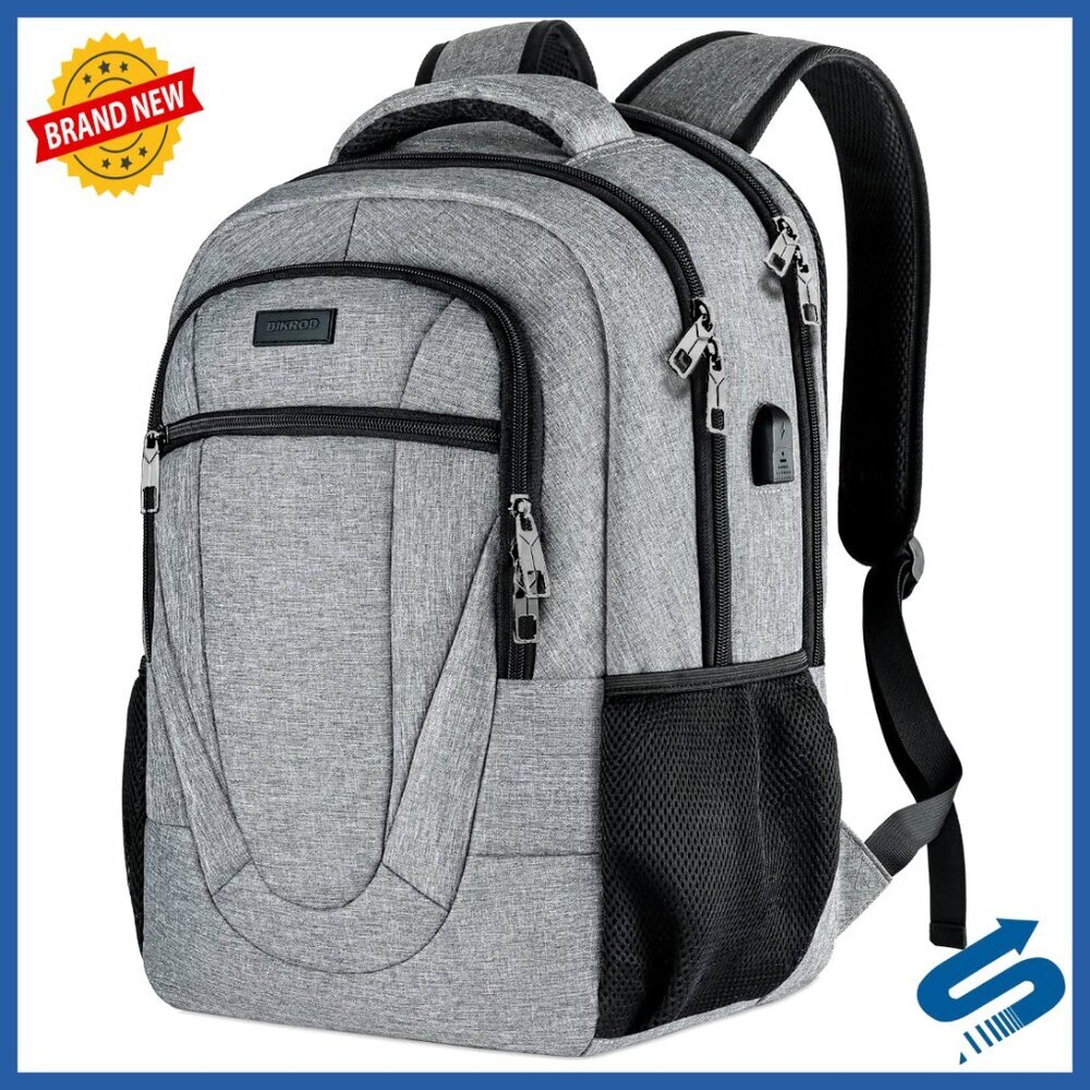 Travel Laptop Backpack Anti Theft Slim Durable USB Charging Port Computer Bag - Picture 1 of 7